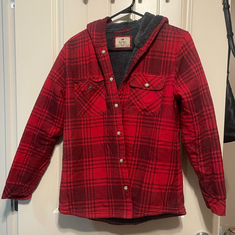 Fleece lined flannel jacket